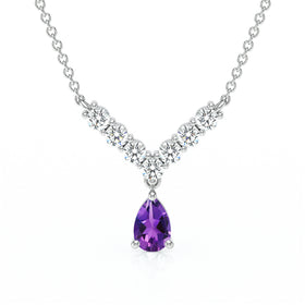 Collier améthyste et diamant Par Amour - 2