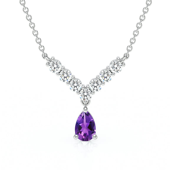 Collier améthyste et diamant Par Amour - 2