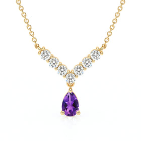 Collier améthyste et diamant Par Amour - 2