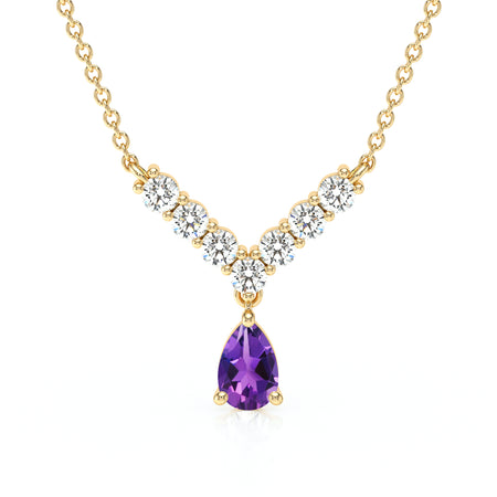 Collier améthyste et diamant Par Amour - 2