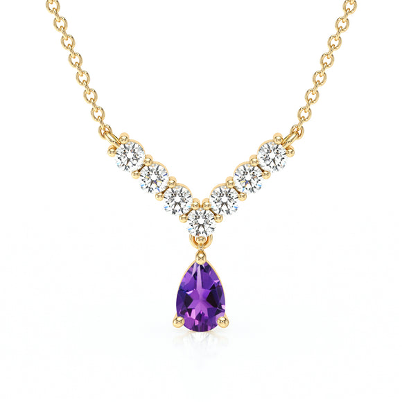 Collier améthyste et diamant Par Amour - 2