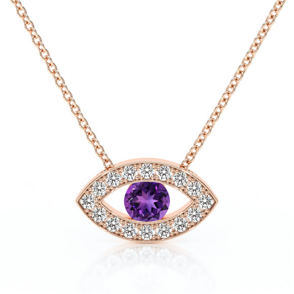 Collier améthyste et diamant Ton Regard - 1