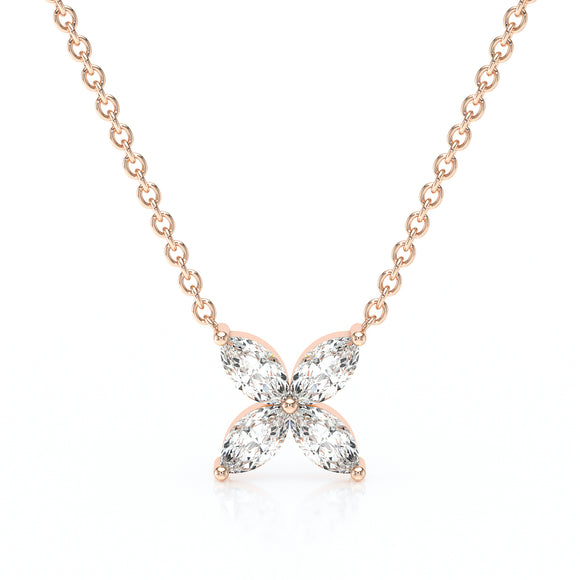 Collier diamant Floral - 2