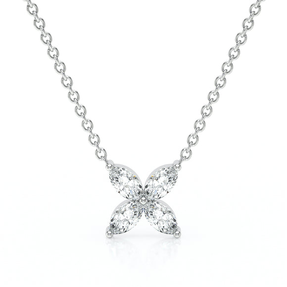 Collier diamant Floral - 2