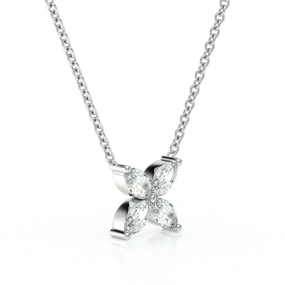 Collier diamant Floral - 2