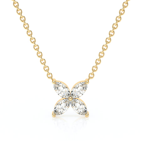 Collier diamant Floral - 2