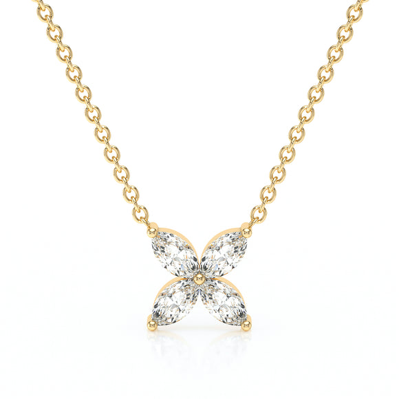 Collier diamant Floral - 2