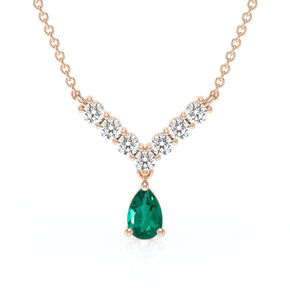 Collier émeraude et diamant Par Amour - 2