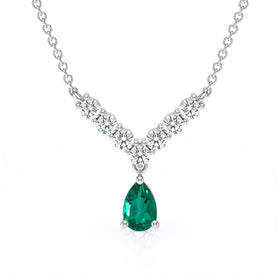Collier émeraude et diamant Par Amour - 2
