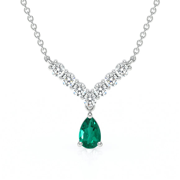 Collier émeraude et diamant Par Amour - 2