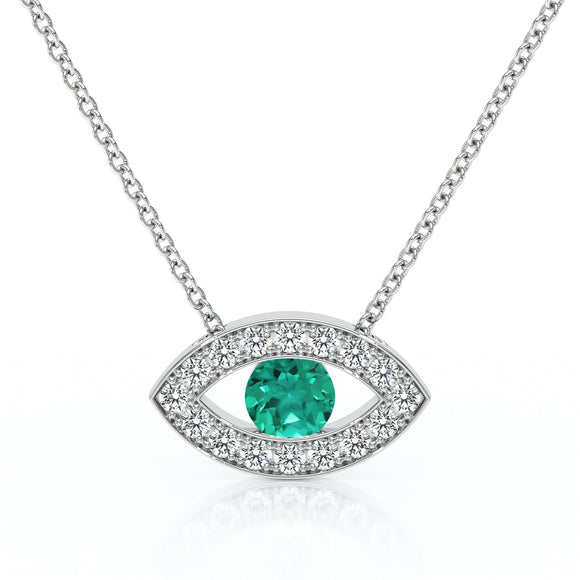 Collier émeraude et diamant Ton Regard - 1