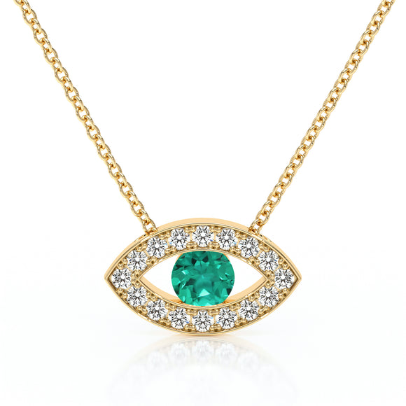 Collier émeraude et diamant Ton Regard - 1