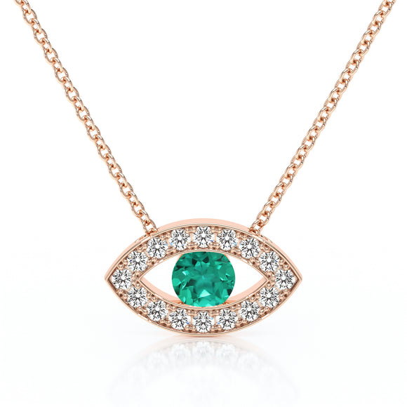 Collier émeraude et diamant Ton Regard - 1