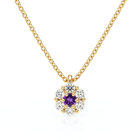 Collier entourage améthyste diamant Pour la Vie - 9