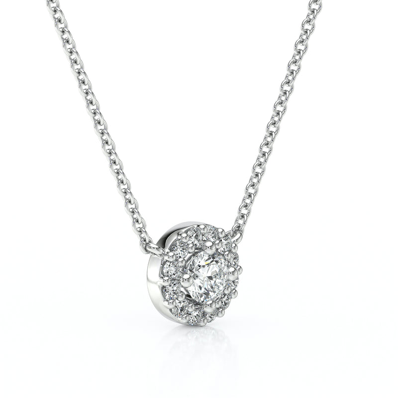 Collier entourage diamant Coup de Foudre - 2