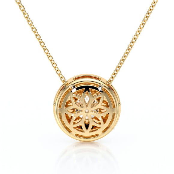 Collier entourage rubis diamant Coup de Foudre - 6