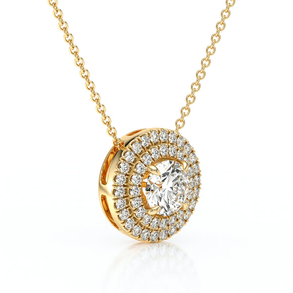 Collier entourage rubis diamant Coup de Foudre - 6