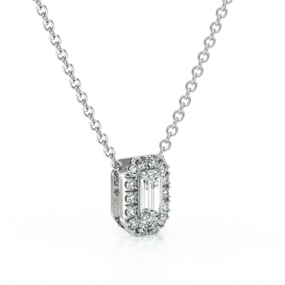 Collier saphir entourage diamant Coup de Foudre - 4