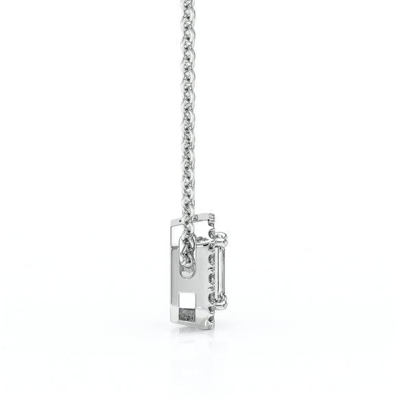 Collier saphir entourage diamant Coup de Foudre - 4