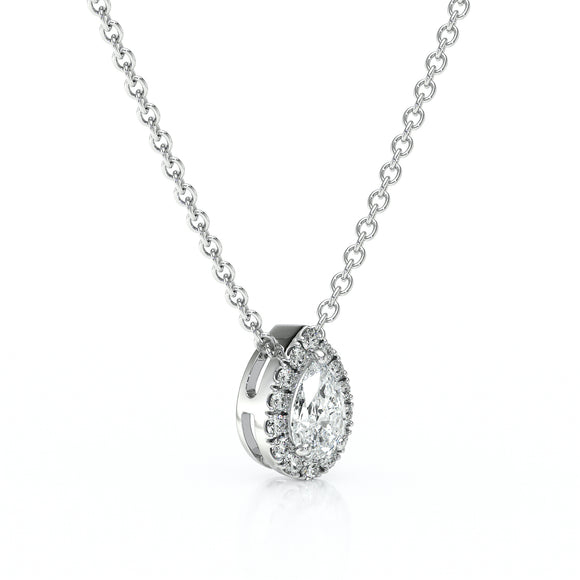 Collier saphir entourage diamant Coup de Foudre - 5