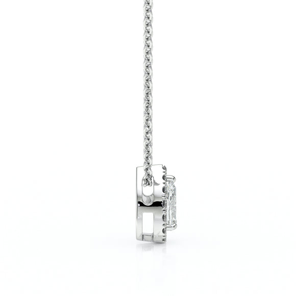 Collier saphir entourage diamant Coup de Foudre - 5
