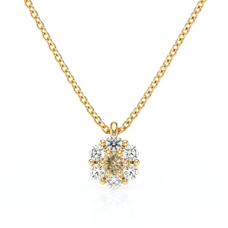 Collier entourage diamant cognac Pour la Vie - 9