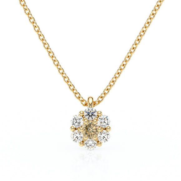 Collier entourage diamant cognac Pour la Vie - 9