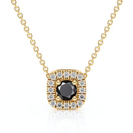 Collier entourage diamant noir Coup de Foudre - 1