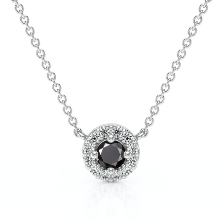 Collier entourage diamant noir Coup de Foudre - 2