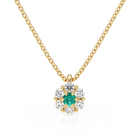 Collier entourage émeraude diamant Pour la Vie - 9