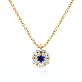 Collier entourage saphir diamant Pour la Vie - 9