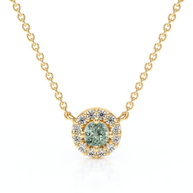 Collier saphir vert entourage diamant Coup de Foudre - 2