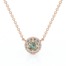 Collier saphir vert entourage diamant Coup de Foudre - 2
