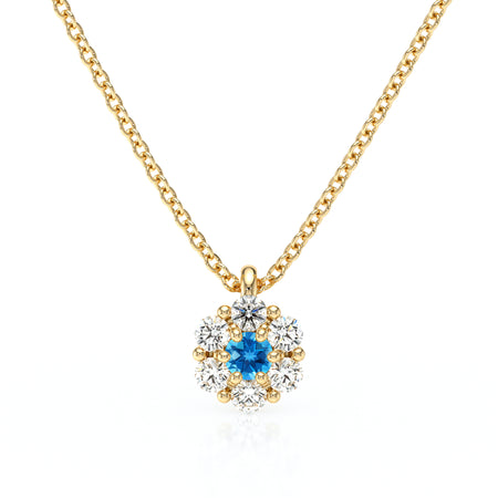 Collier entourage topaze diamant Pour la Vie - 9