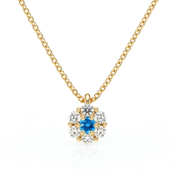Collier entourage topaze diamant Pour la Vie - 9