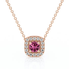 Collier tourmaline entourage diamant Coup de Foudre - 1