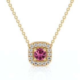 Collier tourmaline entourage diamant Coup de Foudre - 1