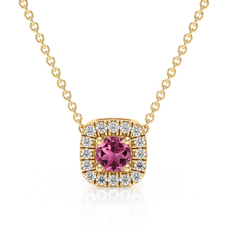 Collier tourmaline entourage diamant Coup de Foudre - 1
