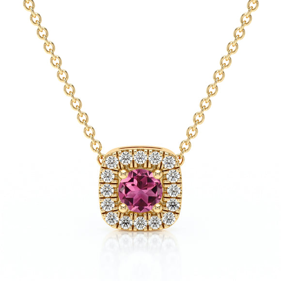 Collier tourmaline entourage diamant Coup de Foudre - 1