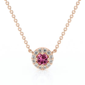 Collier tourmaline entourage diamant Coup de Foudre - 2