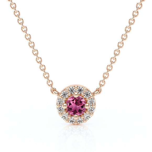Collier tourmaline entourage diamant Coup de Foudre - 2