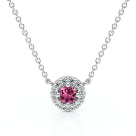 Collier tourmaline entourage diamant Coup de Foudre - 2