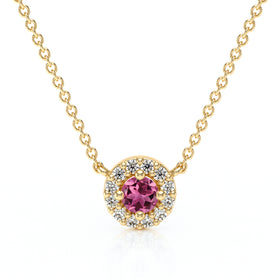 Collier tourmaline entourage diamant Coup de Foudre - 2