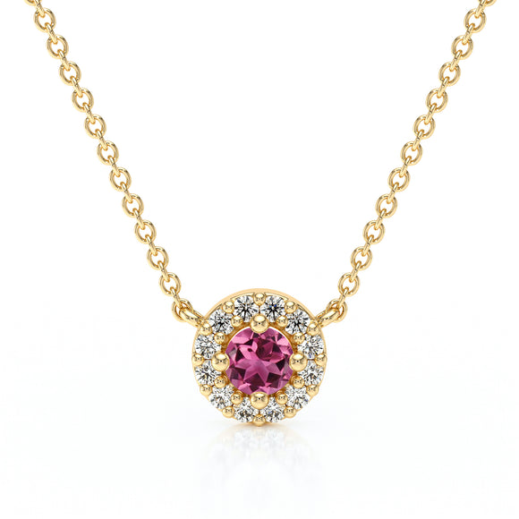 Collier tourmaline entourage diamant Coup de Foudre - 2