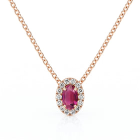 Collier tourmaline entourage diamant Coup de Foudre - 3