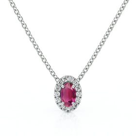Collier tourmaline entourage diamant Coup de Foudre - 3