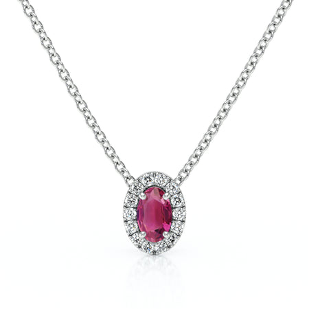Collier tourmaline entourage diamant Coup de Foudre - 3