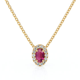 Collier tourmaline entourage diamant Coup de Foudre - 3