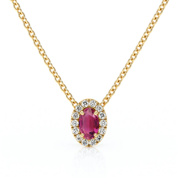 Collier tourmaline entourage diamant Coup de Foudre - 3