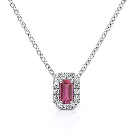 Collier tourmaline entourage diamant Coup de Foudre - 4